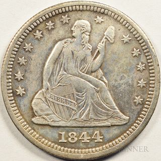 1844-O Seated Liberty Quarter, Net Extremely Fine