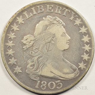 1803 Draped Bust Half Dollar, Net Very Fine