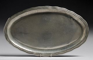 Alice & Eugene Louis Chanal French Art Deco Pewter Tray c1920s