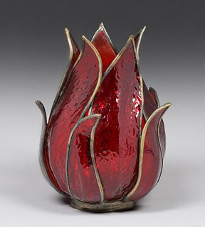 Handel Floral Glass Shade c1910