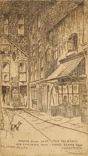 Lawrence Scammon Etching Harry Dixon Shop 1924