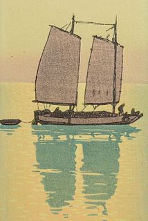 Hiroshi Yoshida Woodblock Print c1910s