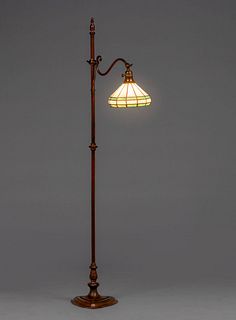Handel Leaded Glass Adjustable Floor Lamp c1910