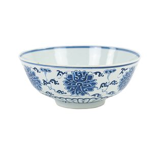 Chinese Xuande Blue and White Lotus Bowl 