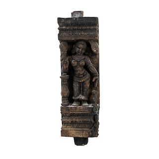 Early Deity Goddess Parvati Chariot High Relief Carving