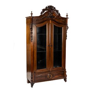 Antique French Louis XV Style China Cabinet or Vitrine