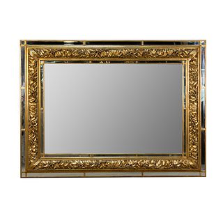 Large Italian Gilt Carved Wall Mirror