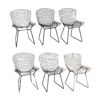 (6) Vintage Harry Bertoia for Knoll Wire Frame Chairs