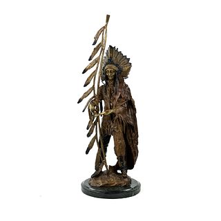Carl Kauba 'Peace' Indian Bronze Statue