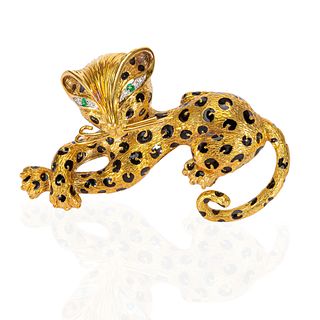 Fred Panther Diamond Brooch