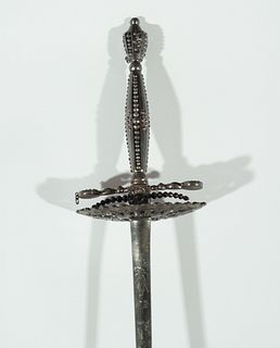 Very rare "diamond-plated" officer's sword, Toledo, 17th century