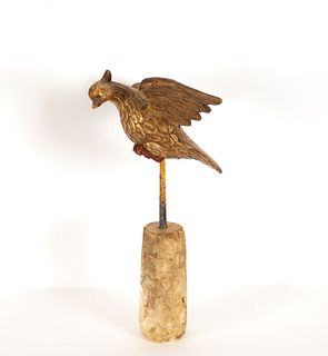 Dove representing the Holy Spirit in gilded wood, possibly Mexican colonial school, 17th century