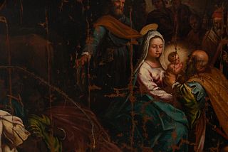 "The Adoration of the Magi", Andalusian school of the 17th century, circle of Francisco Pacheco