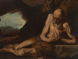 Saint Jerome, Spanish school from the second half of the 19th century