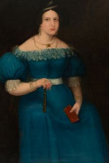 Portrait of Elizabeth II, 19th century Spanish school