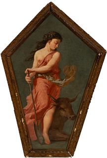 Pair of Portraits of Juno and Ceres, neoclassicist school of the 19th century