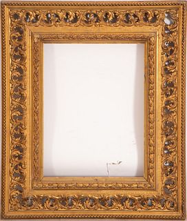 Pair of Neoclassical Frames in Gilt Wood and Stucco, 19th century