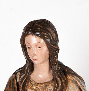 Immaculate Virgin in wood, Sevillian school of the 17th century, circle of Juan Martínez Montañés (Alcalá la Real, Jaén, March 16, 1568 - Seville, Jun