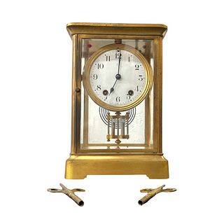 Antique Seth Thomas Gilt Brass Bracket Shelf Clock