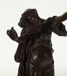 Odalisque bronze sculpture, 19th century French school, based on the original by Jean-Léon Gérôme (1824-1904)