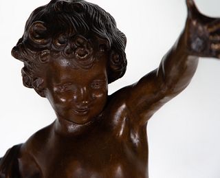 Figure of a Boy in patinated Bronze, French school of the XIX century