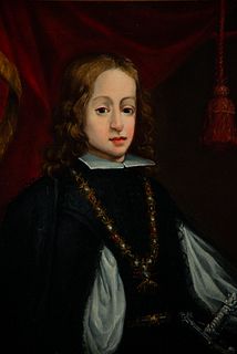 Portrait of Charles II of Spain, called "the Bewitched", Spanish school from the end of the 17th century