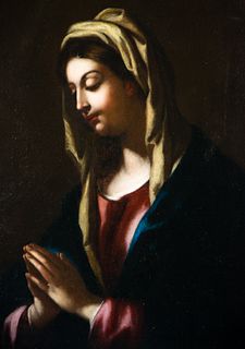 Praying Virgin, 17th century Italian school, circle Giovanni Battista Salvi, Il Sassoferrato (Sassoferrato, 1609-Rome, 1685)