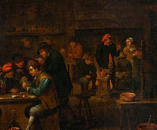Tavern Interior Scene, Victor Mahu (Antwerp, 1647 - 1700), Flemish school, 17th century