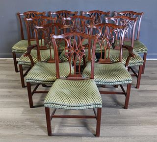 10 Baker Mahogany Chairs .