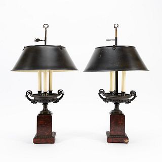 PR., CHARLES X TAZZE MOUNTED AS TABLE LAMPS