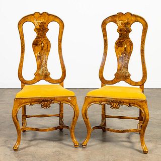 PR., VENETIAN-STYLE ROCOCO CHINOISERIE SIDE CHAIRS