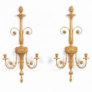PR., ITALIAN NEOCLASSICAL STYLE TWO-LIGHT SCONCES