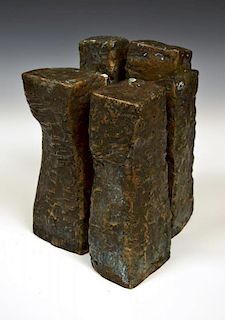 § Brian Blow, (British, 1931-2009), bronze abstract form, circa 1960, signed in ink to the bronze wi