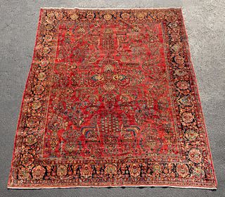 HAND KNOTTED WOOL PERSIAN SAROUK, 12 x 9