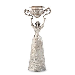 EARLY 20TH C. GERMAN STERLING FIGURAL WEDDING CUP