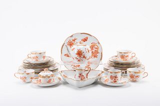 32PC HEREND FORTUNA CHINA SERVICE, BUTTERFLIES