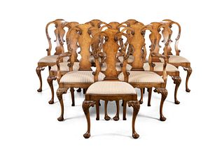 SET OF TEN SMITH & WATSON "GEORGE I" DINING CHAIRS