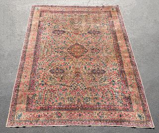 HAND KNOTTED WOOL PERSIAN KERMAN 15 X 10