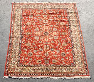 HAND KNOTTED WOOL TABRIZ RUG, 12 X 9