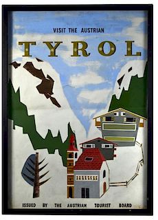 Unknown, Visit the Austrian Tyrol, printed in colours, issued by the Austrian Tourist Board 72 x 50c