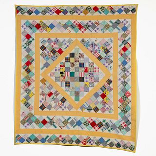 FINELY QUILTED COTTON PHILADELPHIA PAVEMENT QUILT