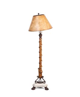 MAITLAND SMITH PAW FOOT FLOOR LAMP WITH SHADE