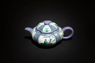 A Colorful Zisha Teapot