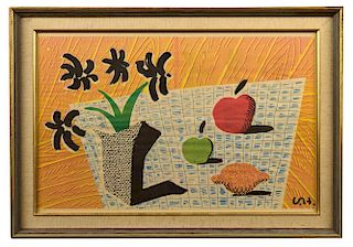 § David Hockney, RA (British, b. 1937) Two Apples, One Lemon and Four Flowers coloured photo lithogr