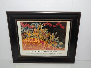 Framed litho Ringling Bros Barnum Baily Circus
