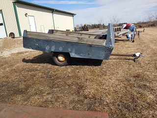 Single axel trailer with contents