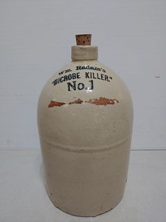 Wm Radam's #1 Stoneware Microbe Killer jug