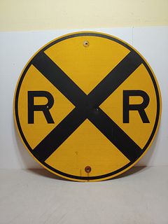 SS aluminium Railroad sign