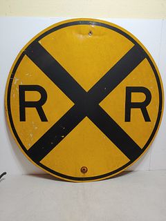 SS alum Railroad crossing sign