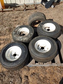 5 4 lug trailer wheels & tires 4 Goodyear